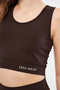 Marchè Bien Sleeveless Sporty Printed Crop Top - Brown - 5