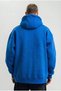 Men's Oversize 3 Thread Cotton Hooded Kangaroo Pocket Hoodie Sweatshirt - Cobalt Blue - 2