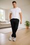 Marchè Bien Men's Straight Leg Elastic Waist Sweatpants - Black - 4