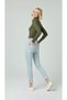 Marchè Bien Women's Full-Length Ribbed Lycra Camisole Badi Slim Long Sleeve - Khaki - 4