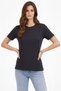 Marchè Bien Women's Crew Neck Summer Short Sleeve Plain T-Shirt Regular Fit T-Shirt - Smoked - 5