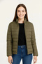 Marchè Bien Girls' Inflatable Fiber Filled Waterproof Jacket with Zipper Pockets - Khaki - 5