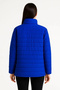Women's Bomber Coat Water Repellent Quilted Lined Zipper Pocket Jacket Cobalt Blue - 3