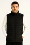 Marchè Bien Men's Inflatable Zippered Water Repellent Quilted Lined Vest with Pockets - Black - 3