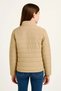 Girl's Inflatable Fiber-Filled Water-Repellent Jacket with Zipper Pockets - Beige - 4