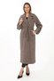 Marchè Bien Women's Long Cashmere Coat Wool Woven Cashmere Double-Breasted Collar Belted Lined Hijab - Mink - 6