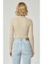 Marchè Bien Women's Full-Length Ribbed Lycra Camisole Badi Slim Long Sleeve - Beige - 3