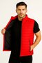 Marchè Bien Men's Inflatable Zippered Water Repellent Quilted Lined Vest with Pockets - Red