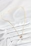 Brass Zircon Stone Watercourse Asorti Flower Model Gold Color Women's Necklace - 2