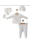 I Love Mom and Dad Printed 100% Cotton Camisole 5-Piece Newborn Baby Girl and Boy Hospital Outfit Set (0-1 Month) - 2
