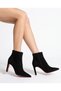 Pointed Toe Black Suede Red Sole Women's Boots - 3