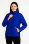 Women's Bomber Coat Water Repellent Quilted Lined Zipper Pocket Jacket Cobalt Blue - 2