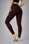 Marchè Bien Women's High Waist Lycra Gathered Tights - Red - 3