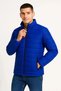 Marchè Bien Erkek Bomber Mont Su Repellent Quilted Lined Zipper Pocket Jacket Saks Blue - 2