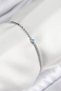 Brass Zircon Stone Bead Model Crushed Chain Silver Color Women's Bracelet