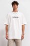 Men's Short Sleeve Summer T-Shirt Crew Neck Printed Oversize T-Shirt - White - 2