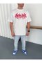 Men's Short Sleeve Summer T-Shirt Crew Neck Printed Oversize T-Shirt - White - 5