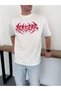 Men's Short Sleeve Summer T-Shirt Crew Neck Printed Oversize T-Shirt - White