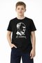 Marchè Bien Boys' Ataturk Printed T-Shirt Short Sleeve Crew Neck T-Shirt - Black - 3