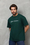Marchè Bien Men's Printed T-Shirt Short Sleeve Crew Neck Regular Fit T-Shirt - Green - 3