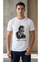 Marchè Bien Men's Atatürk Printed T-Shirt Short Sleeve Crew Neck T-Shirt - White - 2