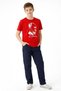 Marchè Bien Boys' Ataturk Printed T-Shirt Short Sleeve Crew Neck T-Shirt - Red - 2