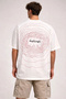 Men's Short Sleeve Summer T-Shirt Crew Neck Printed Oversize T-Shirt - White