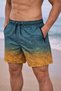 Marchè Bien Men's Swim Shorts with Zipper Pockets and Mesh Lining Quick Dry Premium - Multi Color