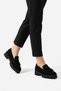 Temyas fringe-trimmed women's genuine leather loafer shoes - black suede - 5
