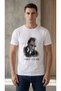 Marchè Bien Men's Atatürk Printed T-Shirt Short Sleeve Crew Neck T-Shirt - White
