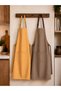 Premium Kitchen Apron Set of 2 Stain-Resistant Water-Repellent Fabric Adjustable Straps Plain Double Kitchen Apron