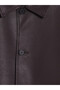 Nevavm Farkıyla Lcw Vision Brown Regular Fit Shirt Collar Men's Leather Look Jacket - 6