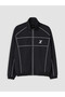 Xside Black Relax Fit Stand Collar Men's Jacket with Nevavm Difference - 4