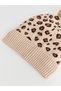 Nevavm Farkıyla Lcw Accessories Beige Knitwear Leopard Baby Girl Beanie - 2