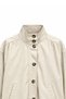 High Collar Buttoned Jacket Stone - 3