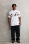 Men's Short Sleeve Summer T-Shirt Crew Neck Printed Oversize T-Shirt - White - 6