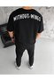 Men's Short Sleeve Summer T-Shirt Crew Neck Printed Oversize T-Shirt - Black - 3