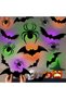 30 Pack Halloween Bats Wall Decor – Lighted 3D Bat Stickers with Spider Assorted Size for Halloween Party, Bedroom Window Decorations, Indoor and Outdoor Home Decals - 5