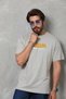 Marchè Bien Men's Short Sleeve Summer T-Shirt Crew Neck Printed Oversize T-Shirt - Gray - 7