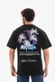 Men's Short Sleeve Summer T-Shirt Crew Neck Printed Oversize T-Shirt - Black - 2