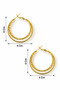 Steel Gold Hoop Earrings Vip Design Women's Earrings Non Tarnish Antiallergic Women's Jewelry - 3