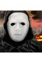 Halloween Mask 1978 White Latex Full Face Mask for Adults with Eye and Nose Holes Wigs Scary Horror Movie Costume Accessory - 5