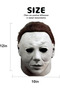 Halloween Mask 1978 White Latex Full Face Mask for Adults with Eye and Nose Holes Wigs Scary Horror Movie Costume Accessory - 2