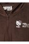 Two Mt Shop Quality Lcw Kids Brown Hello Kitty Girls' Velvet Zipper Sweatshirt - 2