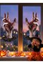 2 Sheets Halloween Window Stickers, 3D Horror Bloody Hands Window Sticker, Waterproof Spooky Bathroom Window Sticker for Halloween Party Home Decor - 4
