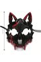 Halloween Wolf Skull Full Face Mask, Blood Stained Fangs Skeleton Mask With Ears, Scary Cosplay Masquerade Party Costume Prop - 2