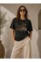 Marchè Bien Women's Motorcycle Printed T-Shirt Crew Neck Short Sleeve Summer T-Shirt - Black - 3