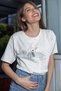 Marchè Bien Women's Custom Printed Modern Fit 100% Cotton Crew Neck T-Shirt - 2
