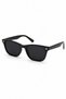 Marchè Bien Women's Rectangular Framed Sunglasses Black Frame Black Glass - 3