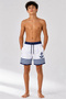 Children's Premium Swim Shorts with Zipper Pockets and Mesh Lining - White - 2